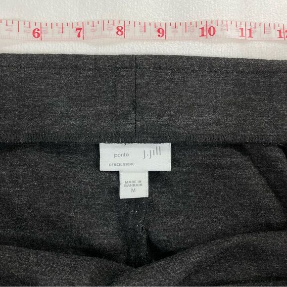 J. Jill Medium 33” Gray Pull-On Pencil Skirt Length- 4.5” Slit - Picture 11 of 11